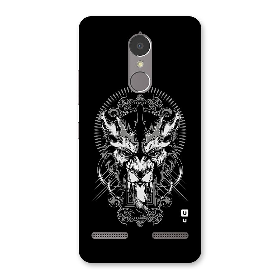 Pencil Art Lion Illustration Back Case for Lenovo K6 Power