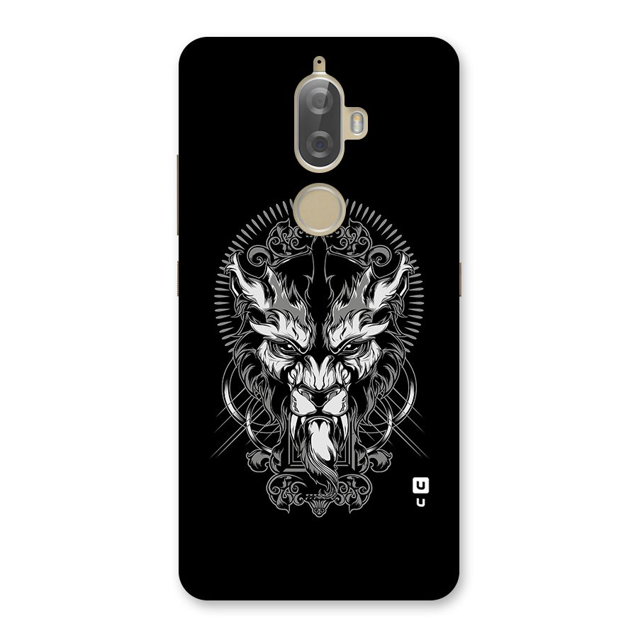 Pencil Art Lion Illustration Back Case for Lenovo K8 Plus