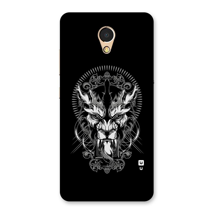 Pencil Art Lion Illustration Back Case for Lenovo P2