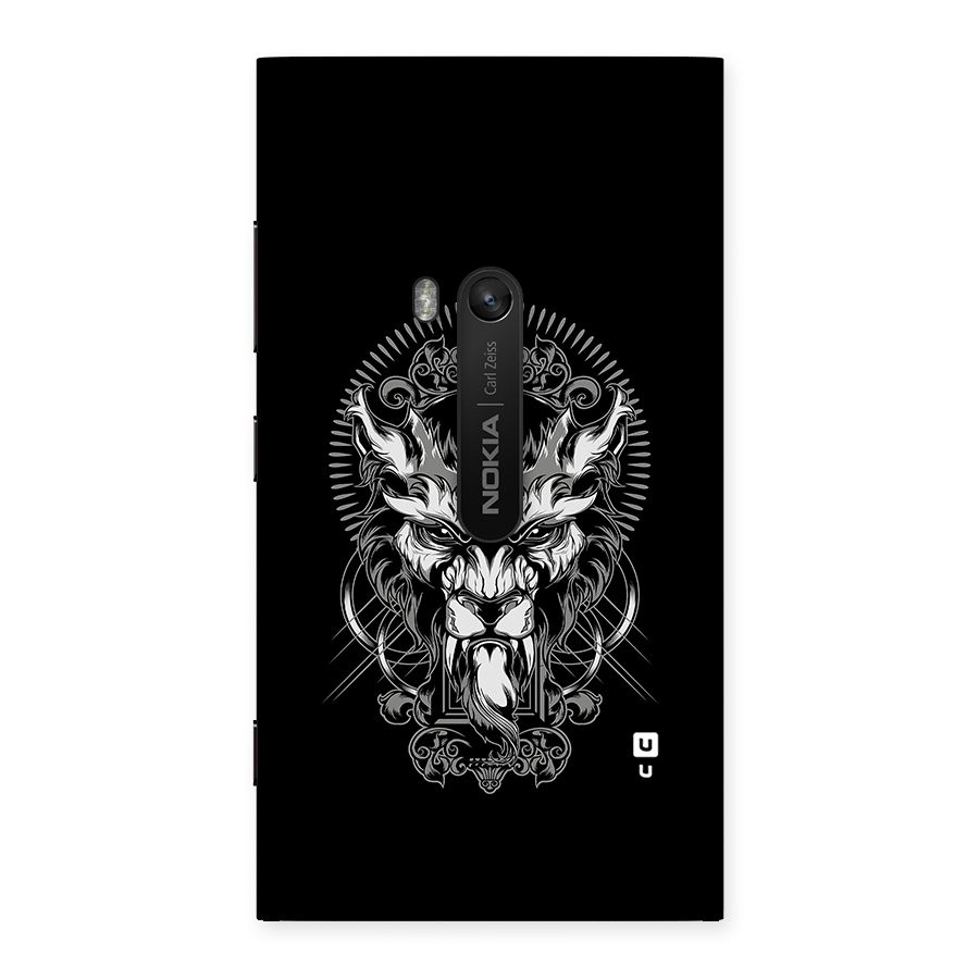 Pencil Art Lion Illustration Back Case for Lumia 920