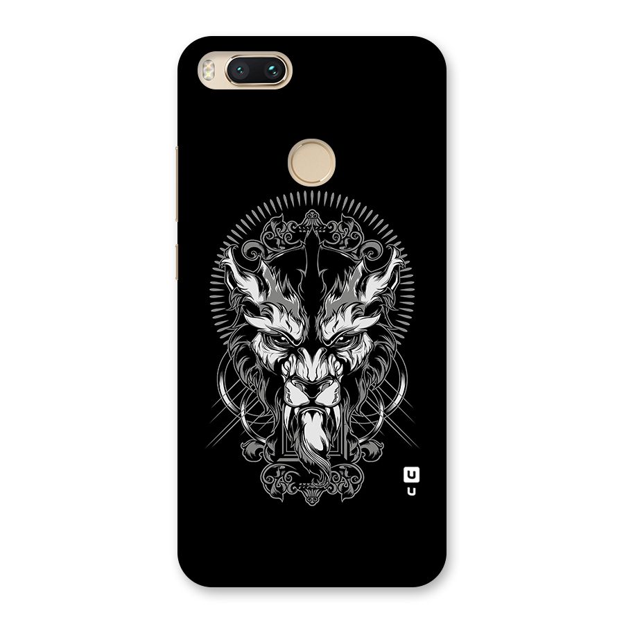 Pencil Art Lion Illustration Back Case for Mi A1