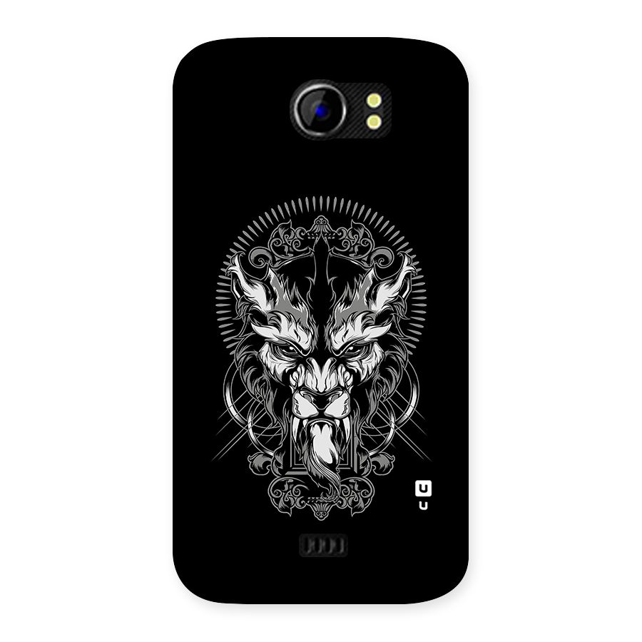Pencil Art Lion Illustration Back Case for Micromax Canvas 2 A110