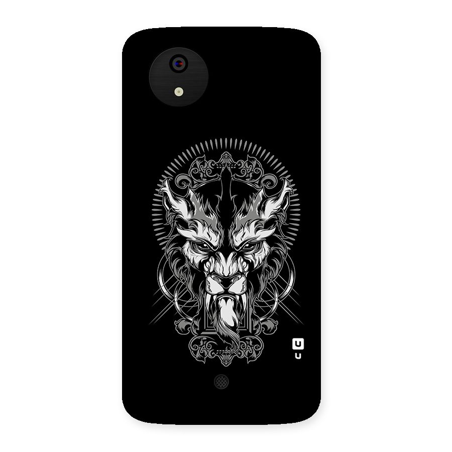 Pencil Art Lion Illustration Back Case for Micromax Canvas A1