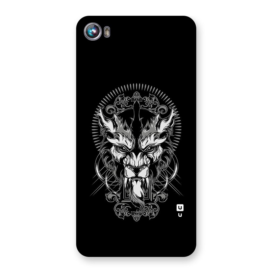 Pencil Art Lion Illustration Back Case for Micromax Canvas Fire 4 A107