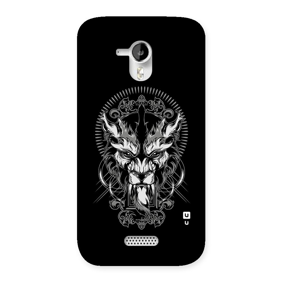 Pencil Art Lion Illustration Back Case for Micromax Canvas HD A116