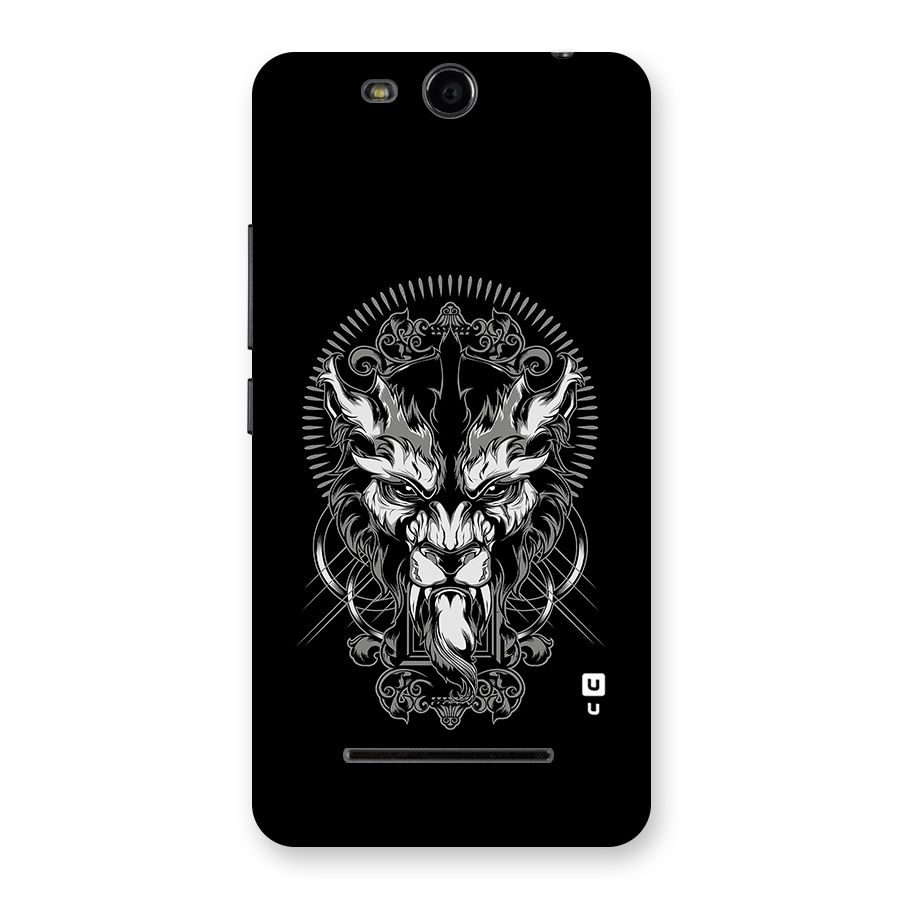 Pencil Art Lion Illustration Back Case for Micromax Canvas Juice 3 Q392