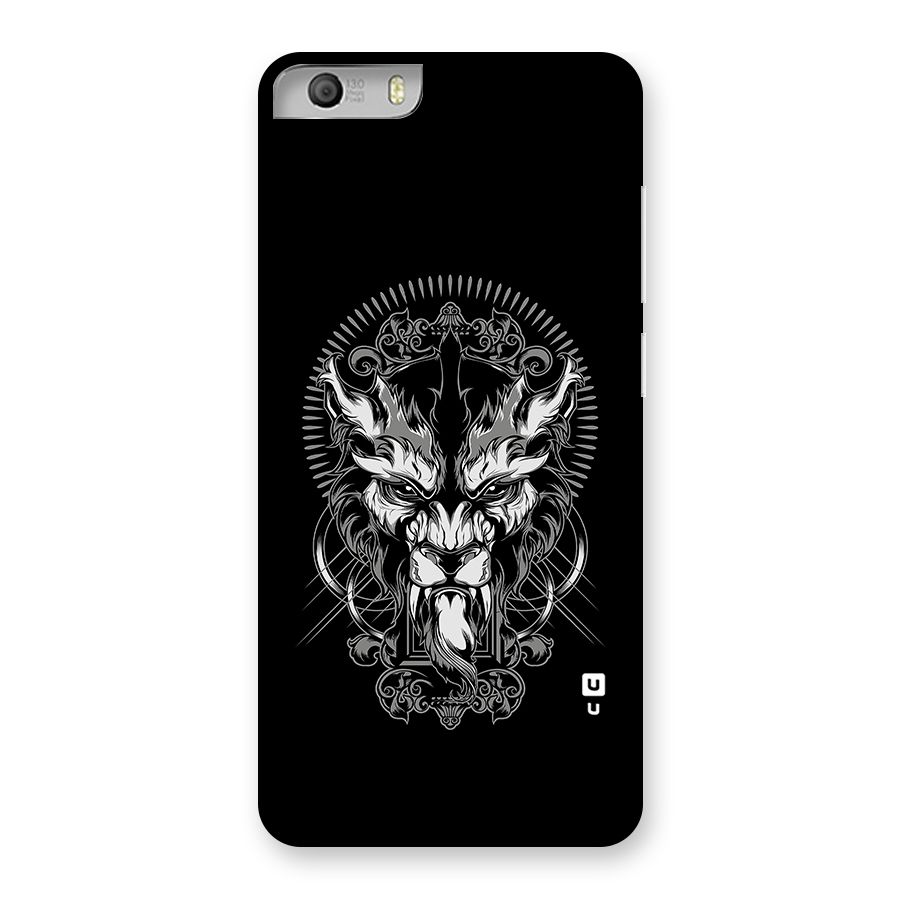 Pencil Art Lion Illustration Back Case for Micromax Canvas Knight 2