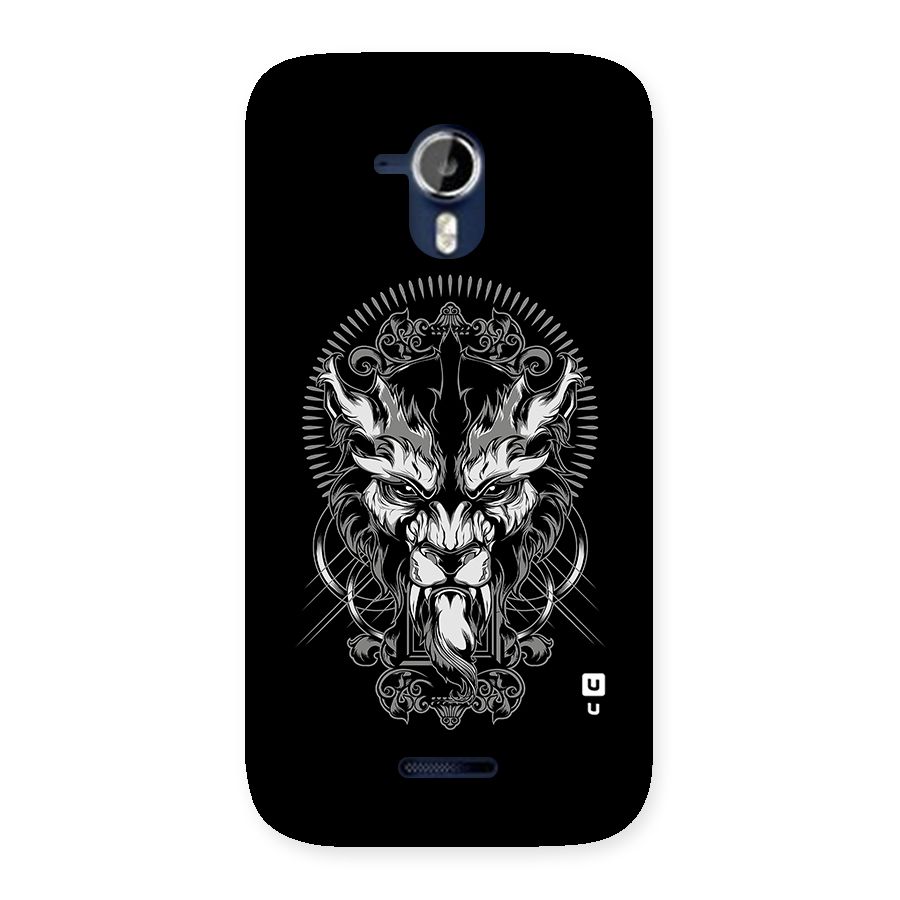 Pencil Art Lion Illustration Back Case for Micromax Canvas Magnus A117