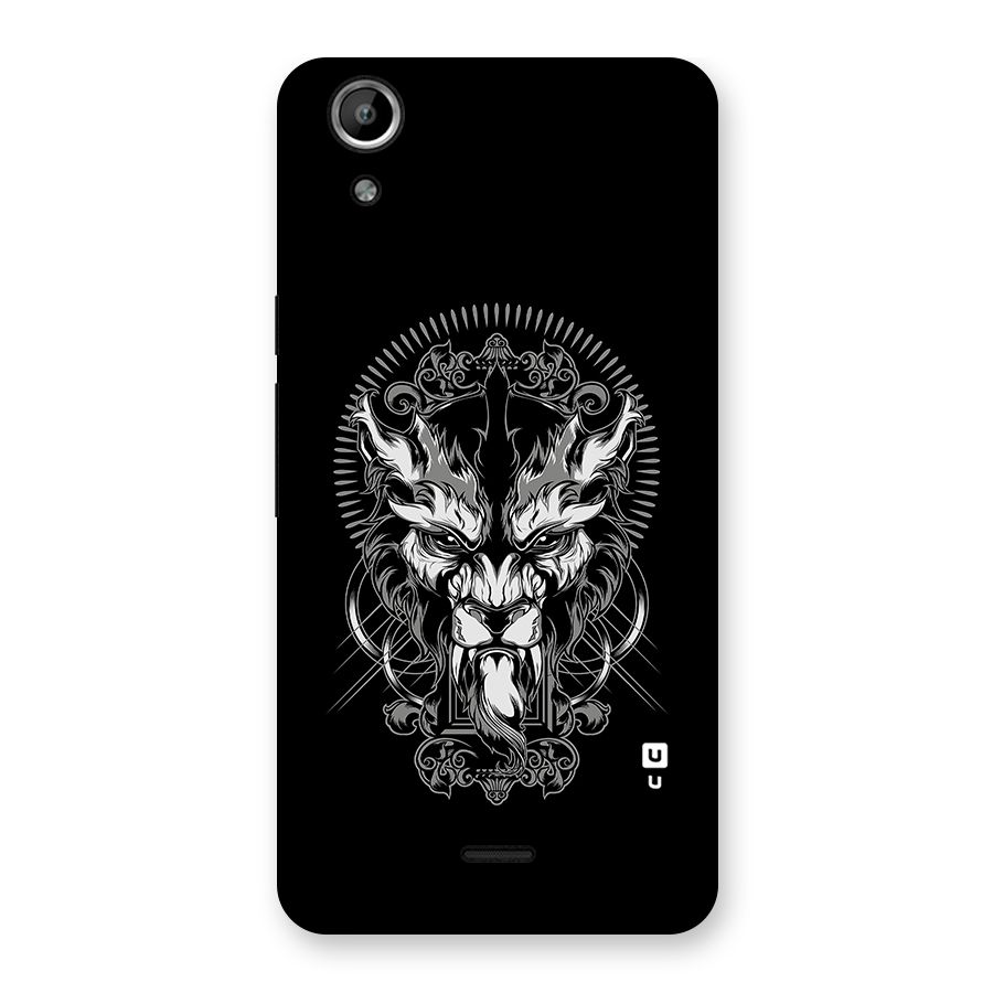 Pencil Art Lion Illustration Back Case for Micromax Canvas Selfie Lens Q345