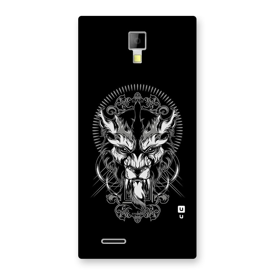 Pencil Art Lion Illustration Back Case for Micromax Canvas Xpress A99