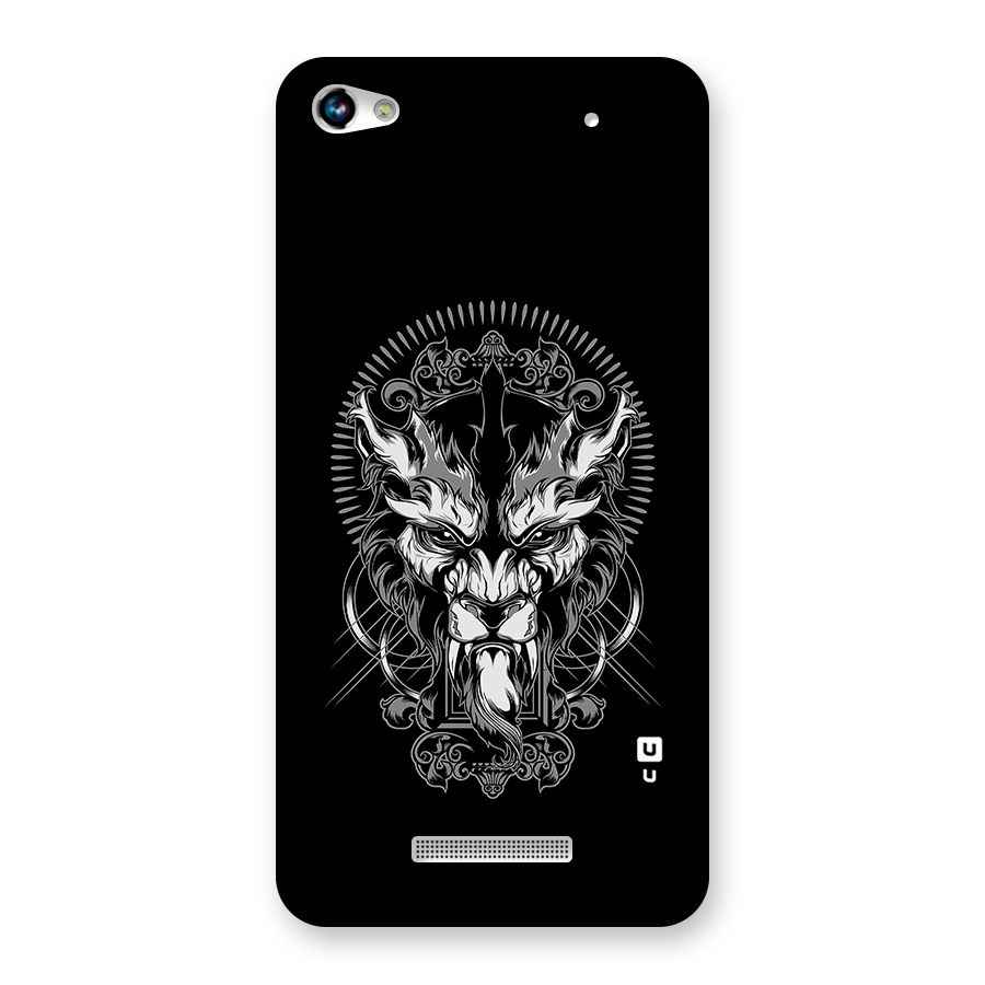 Pencil Art Lion Illustration Back Case for Micromax Hue 2