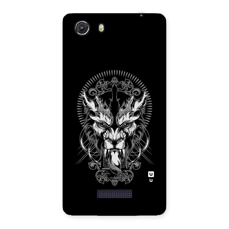 Pencil Art Lion Illustration Back Case for Micromax Unite 3