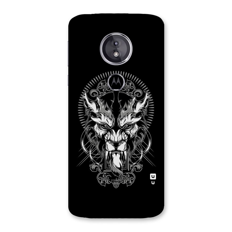 Pencil Art Lion Illustration Back Case for Moto E5