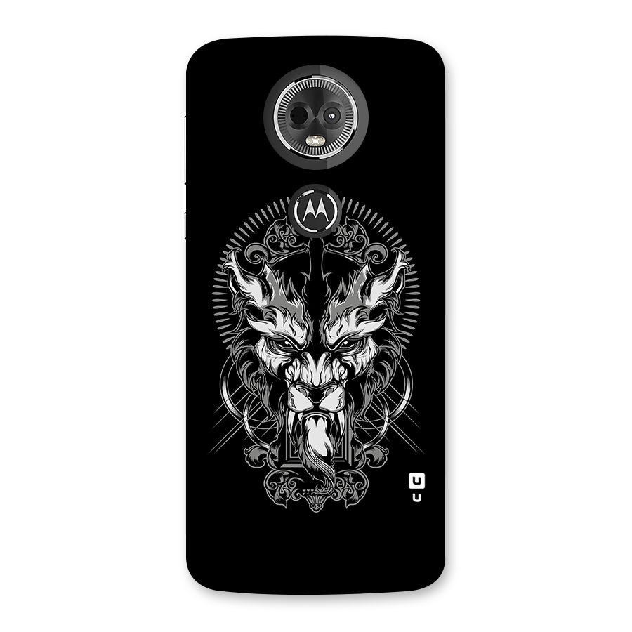 Pencil Art Lion Illustration Back Case for Moto E5 Plus