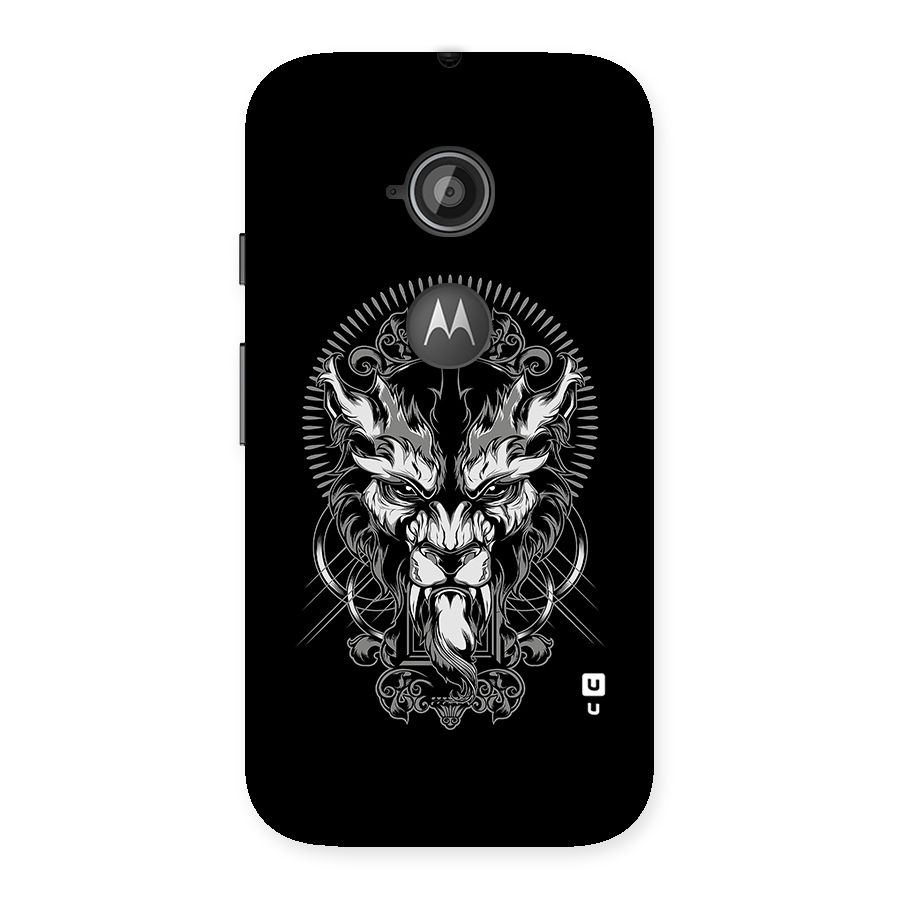 Pencil Art Lion Illustration Back Case for Moto E 2nd Gen
