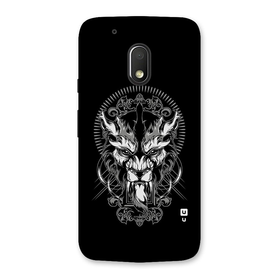 Pencil Art Lion Illustration Back Case for Moto G4 Play