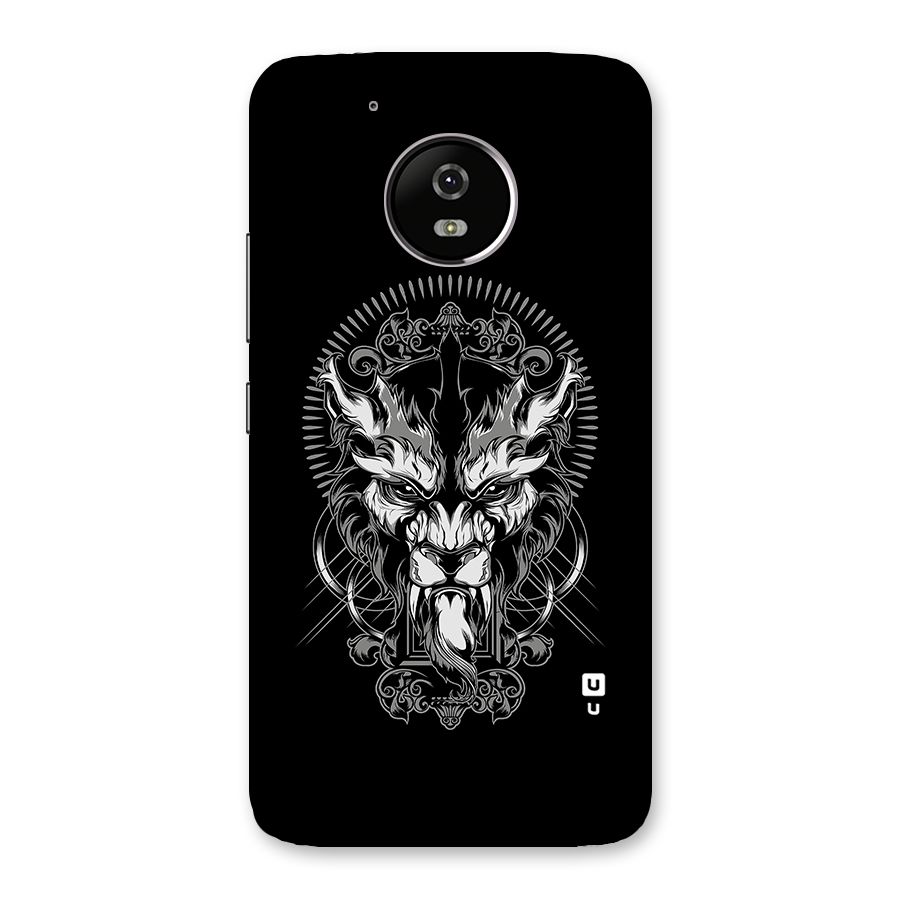 Pencil Art Lion Illustration Back Case for Moto G5