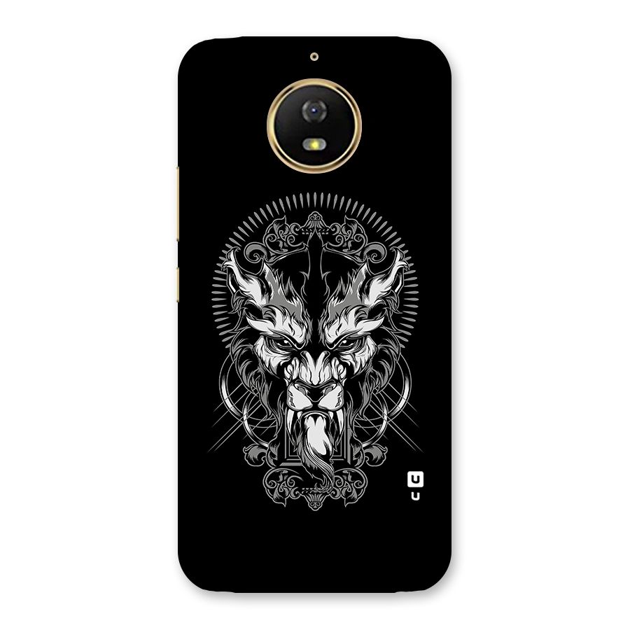 Pencil Art Lion Illustration Back Case for Moto G5s