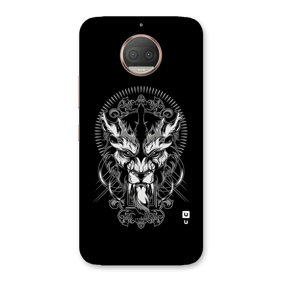 Pencil Art Lion Illustration Back Case for Moto G5s Plus