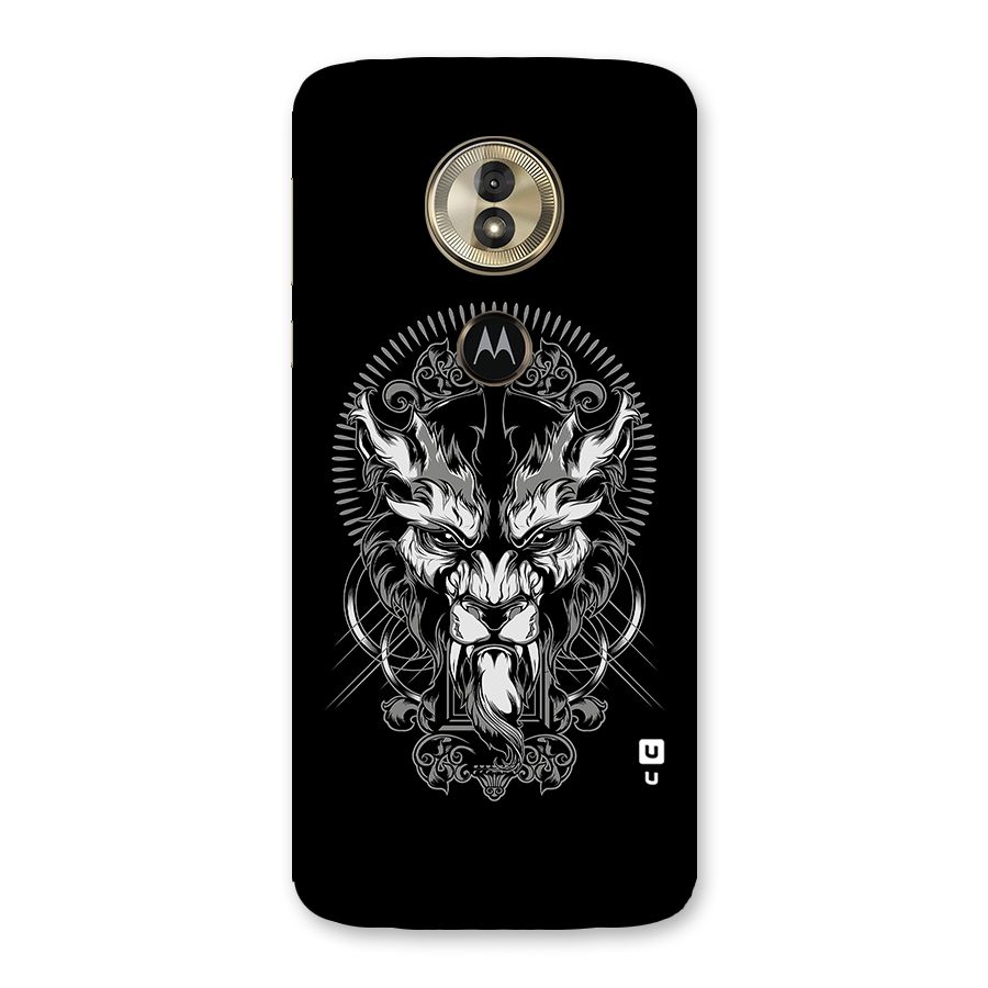 Pencil Art Lion Illustration Back Case for Moto G6 Play