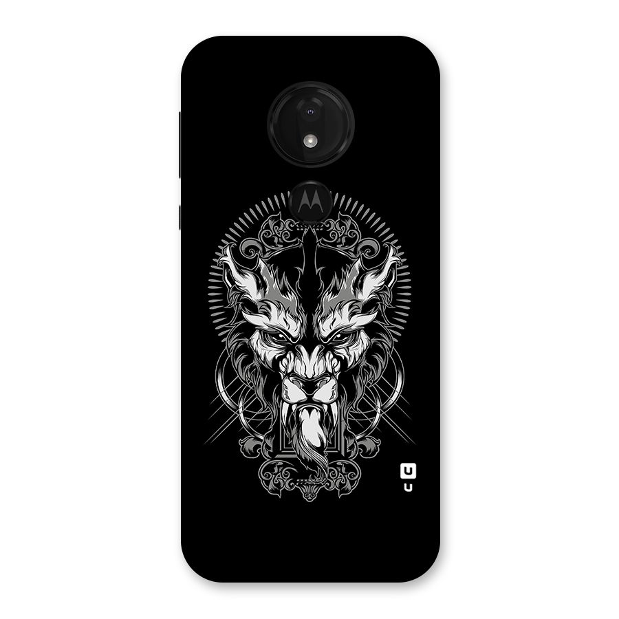 Pencil Art Lion Illustration Back Case for Moto G7 Power