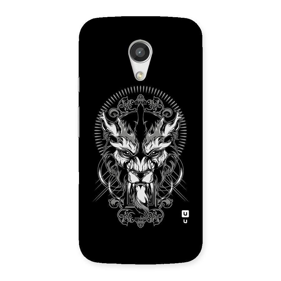 Pencil Art Lion Illustration Back Case for Moto G 2nd Gen