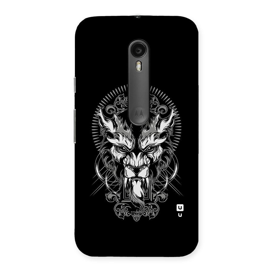 Pencil Art Lion Illustration Back Case for Moto G Turbo