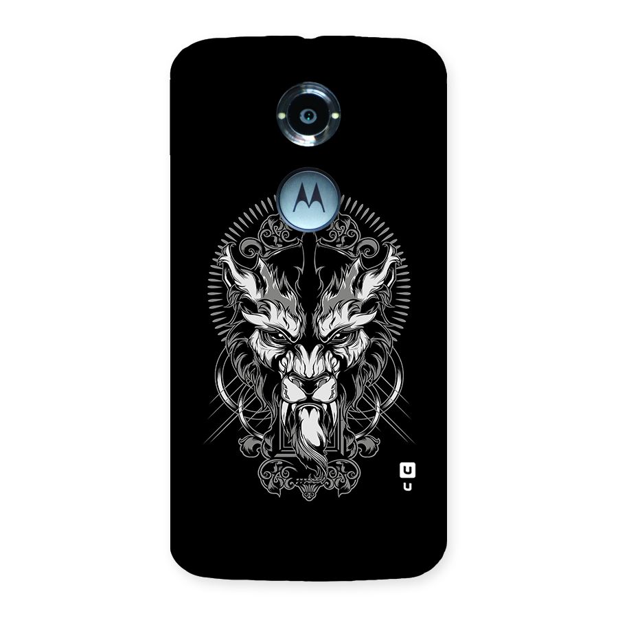 Pencil Art Lion Illustration Back Case for Moto X 2nd Gen
