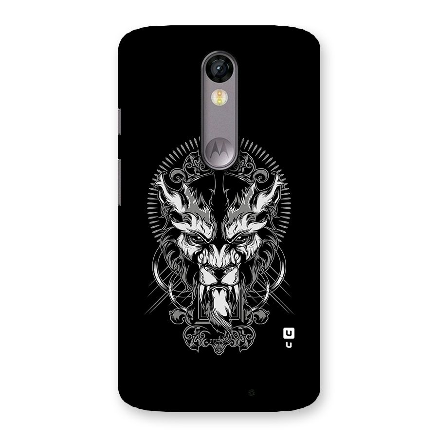 Pencil Art Lion Illustration Back Case for Moto X Force