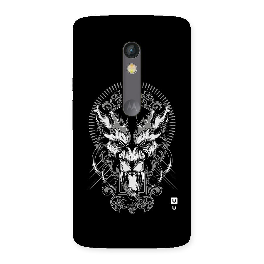 Pencil Art Lion Illustration Back Case for Moto X Play