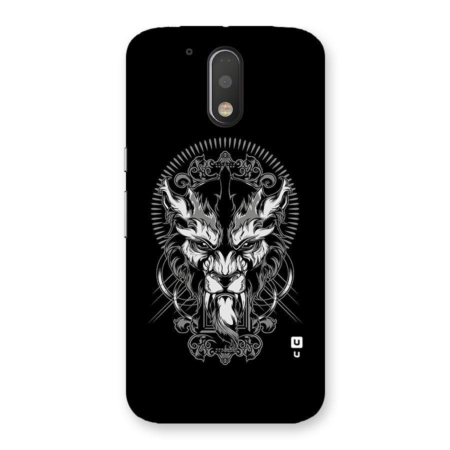 Pencil Art Lion Illustration Back Case for Motorola Moto G4