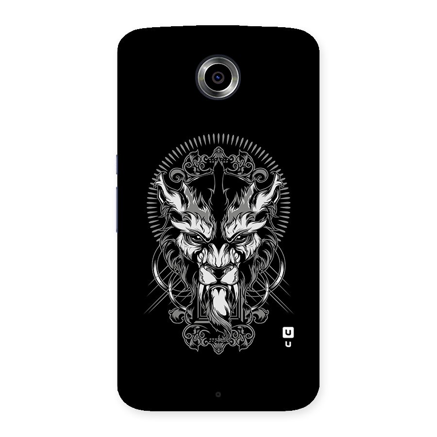 Pencil Art Lion Illustration Back Case for Nexsus 6