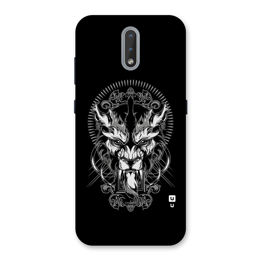 Pencil Art Lion Illustration Back Case for Nokia 2.3