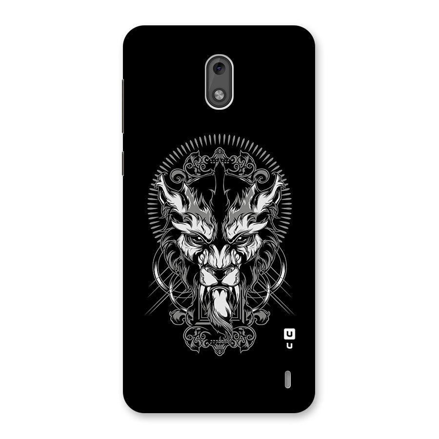 Pencil Art Lion Illustration Back Case for Nokia 2