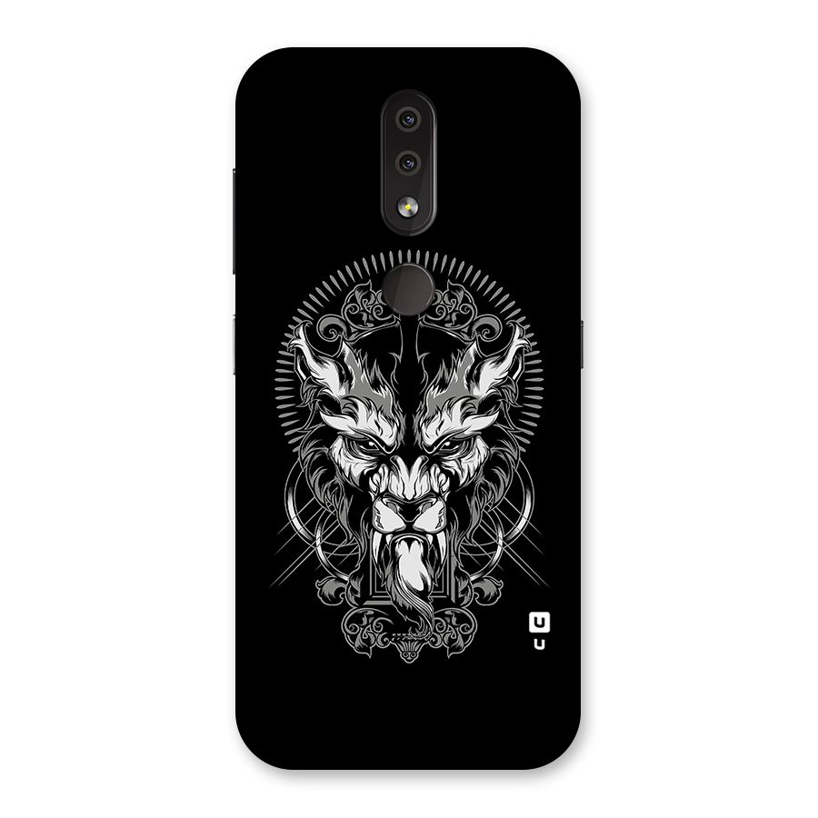 Pencil Art Lion Illustration Back Case for Nokia 4.2