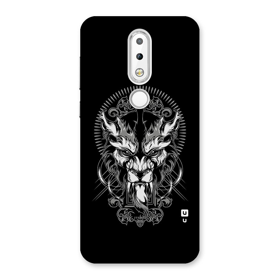 Pencil Art Lion Illustration Back Case for Nokia 6.1 Plus