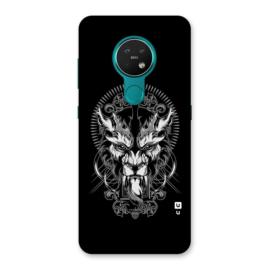 Pencil Art Lion Illustration Back Case for Nokia 7.2