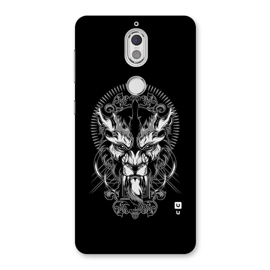 Pencil Art Lion Illustration Back Case for Nokia 7