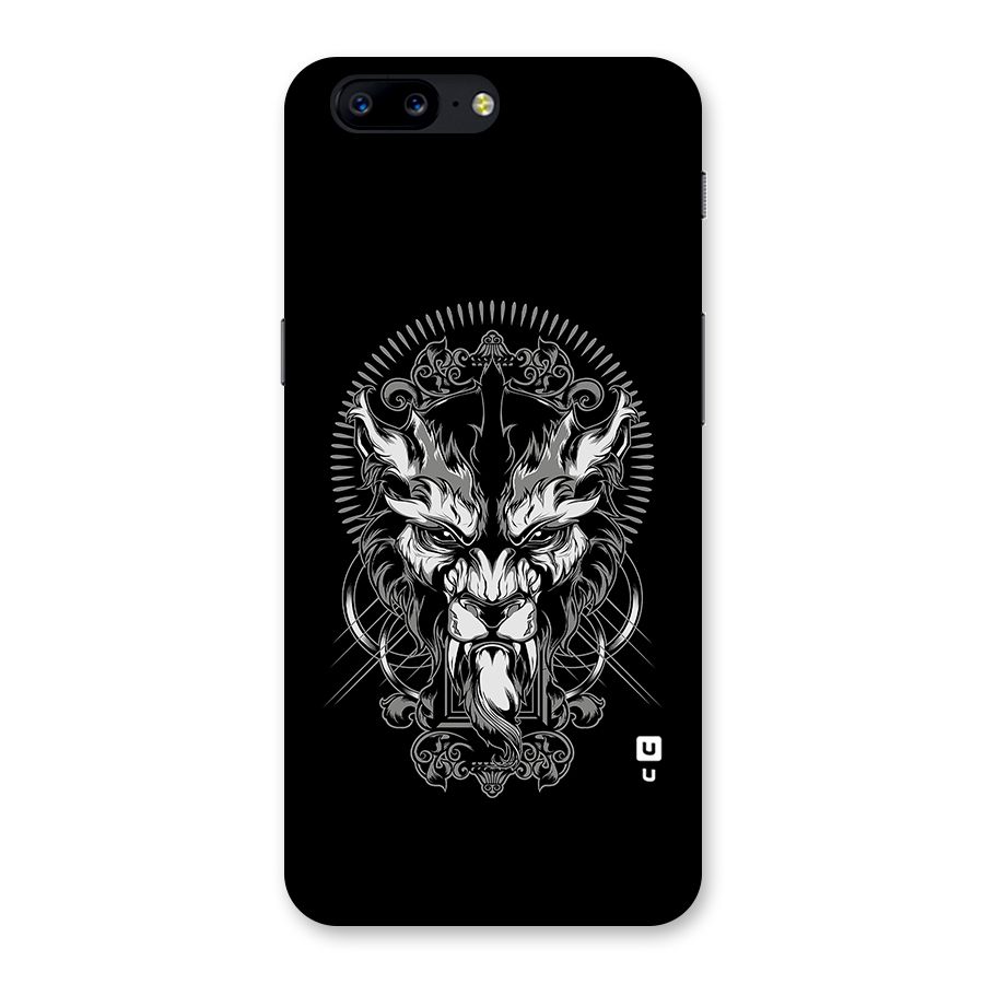 Pencil Art Lion Illustration Back Case for OnePlus 5