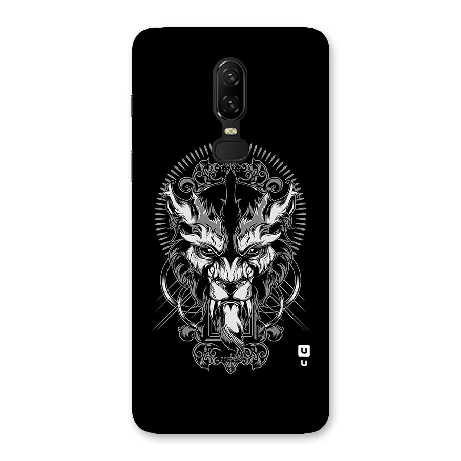 Pencil Art Lion Illustration Back Case for OnePlus 6