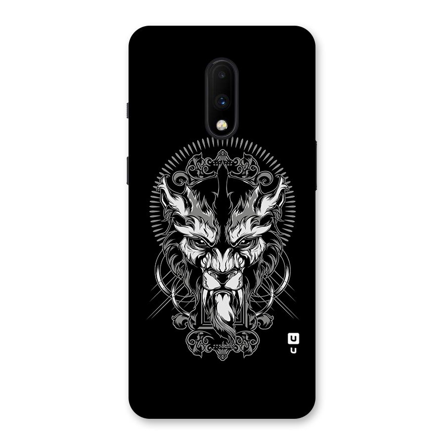 Pencil Art Lion Illustration Back Case for OnePlus 7