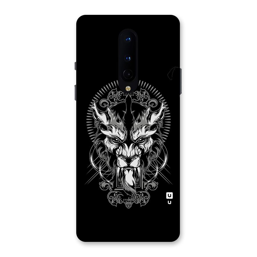 Pencil Art Lion Illustration Back Case for OnePlus 8
