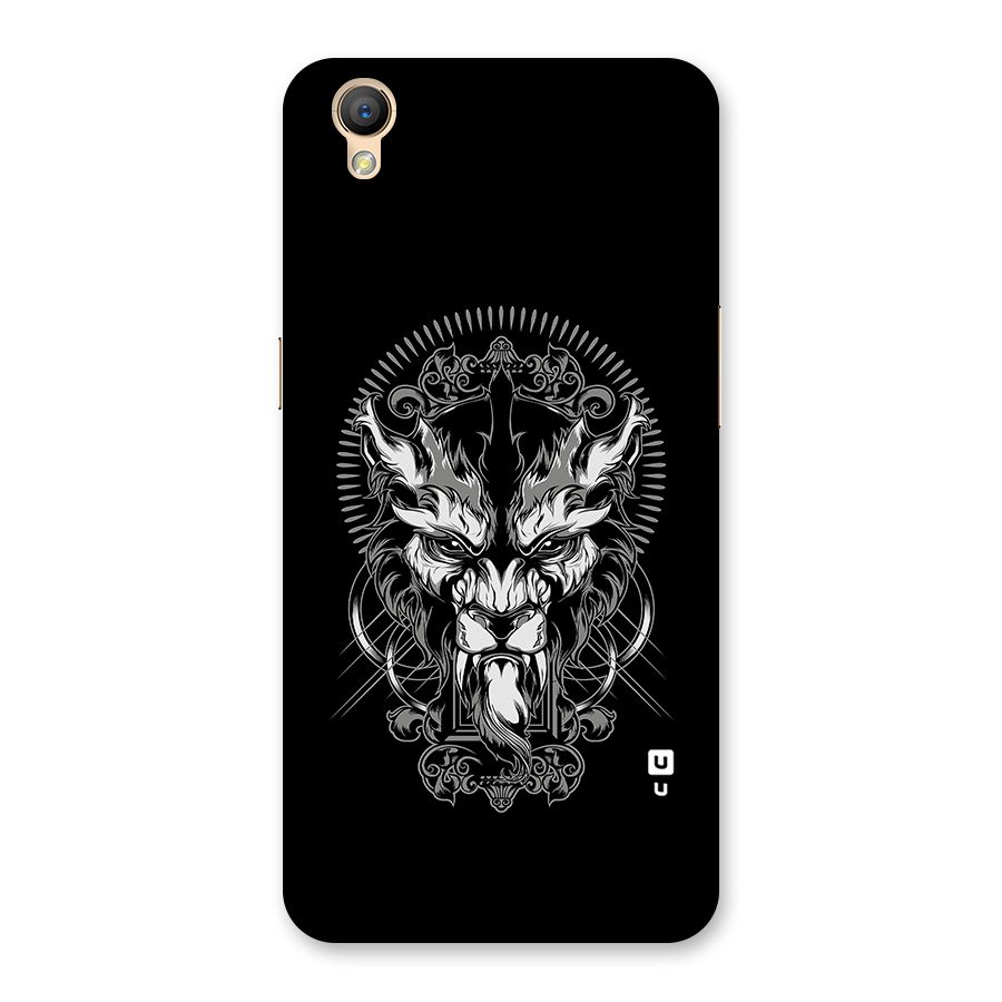 Pencil Art Lion Illustration Back Case for Oppo A37