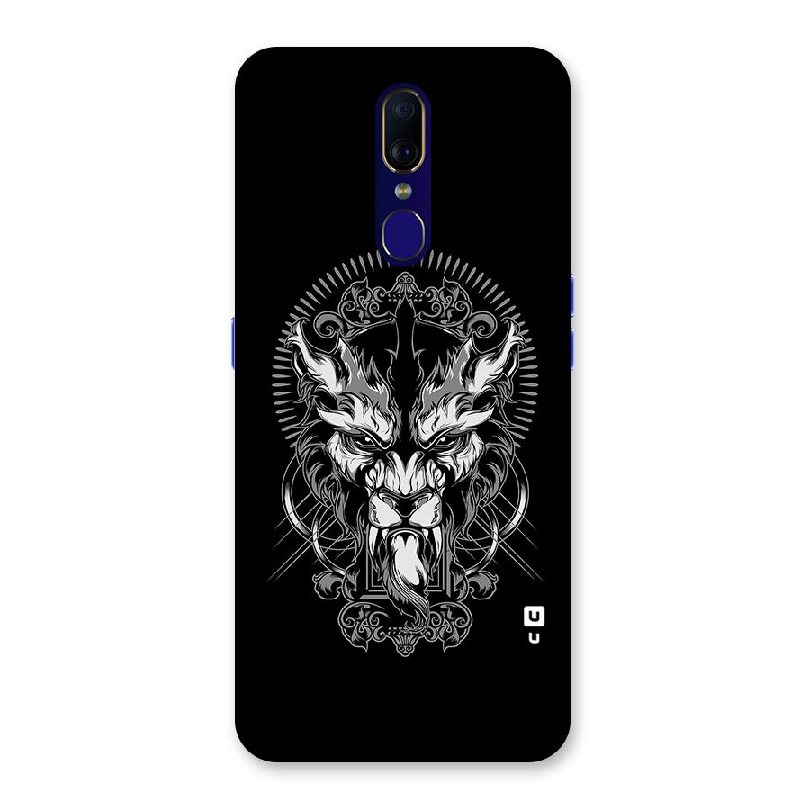 Pencil Art Lion Illustration Back Case for Oppo A9