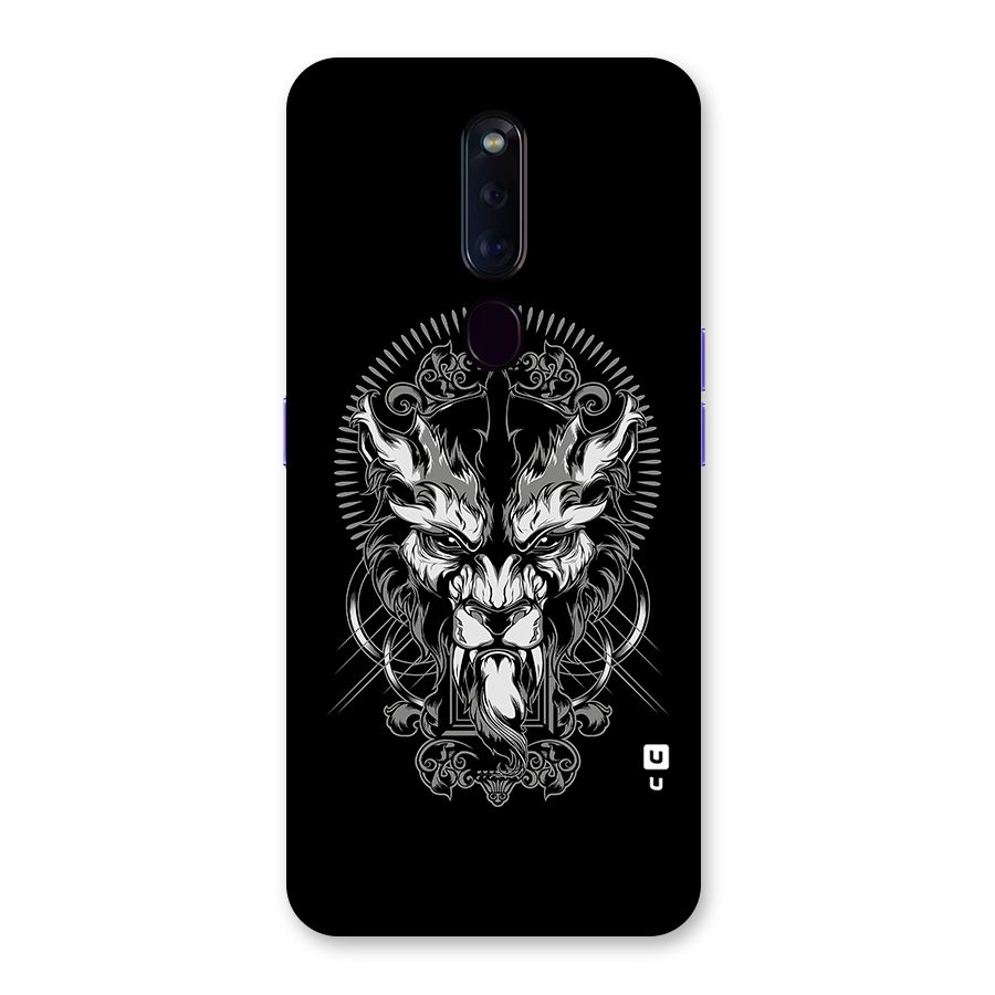 Pencil Art Lion Illustration Back Case for Oppo F11 Pro