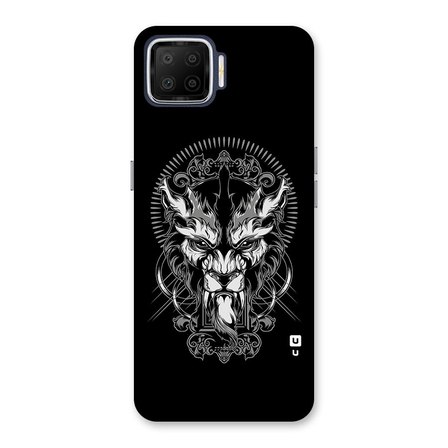 Pencil Art Lion Illustration Back Case for Oppo F17