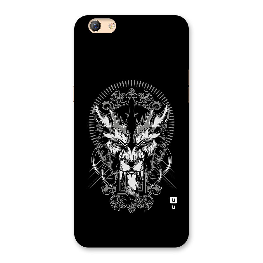 Pencil Art Lion Illustration Back Case for Oppo F3 Plus
