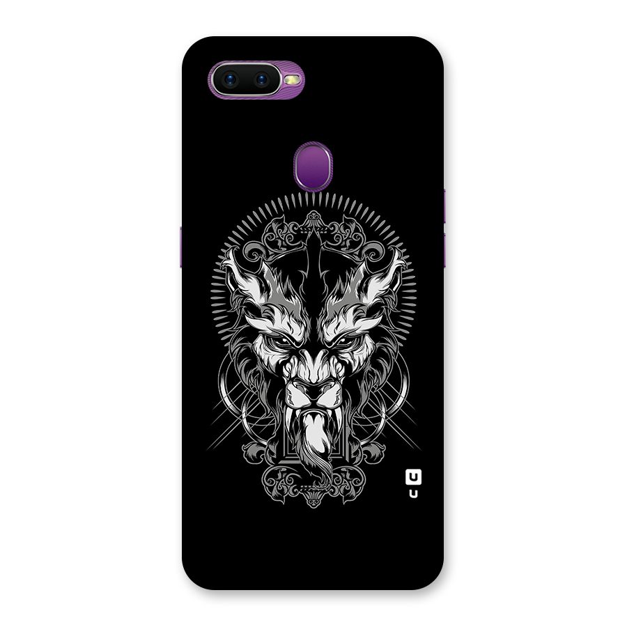 Pencil Art Lion Illustration Back Case for Oppo F9