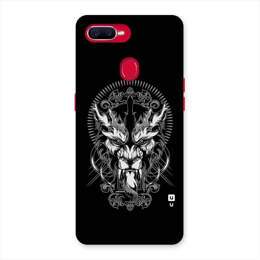 Pencil Art Lion Illustration Back Case for Oppo F9 Pro