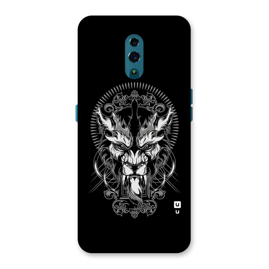 Pencil Art Lion Illustration Back Case for Oppo Reno